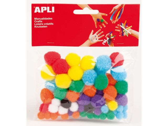 APLI BOLSA POM POM SURTIDOS 78U. 13061