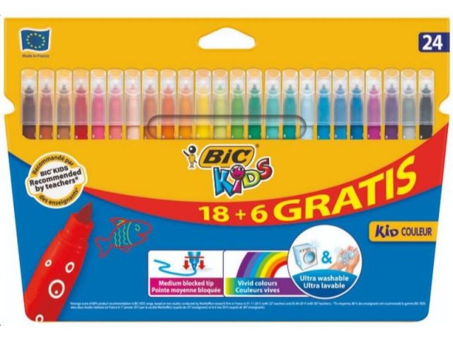 BIC KIDS CJ. 24 (18+6 ) ROTULADORES COULEUR