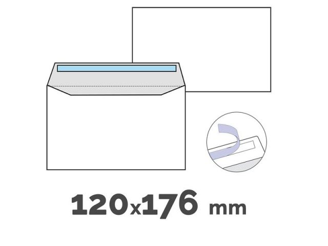 CJ. 500 SOBRES 120X176 90GR. TIRA ADHESIVA 247510