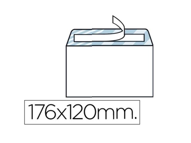 PAQ. 25 SOBRES 120X176 90GR. TIRA ADHESIVA SB88