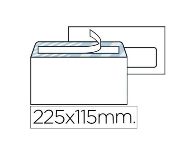 CJ. 500 SOBRES 115X225 ADHESIVOS VENTANA DER 24772