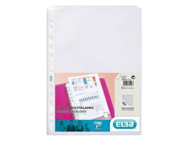 ELBA P.10 FUNDAS MULTITALADRO PP FOLIO 90MC