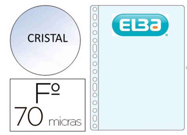 ELBA P.100 FUNDAS MULTITALADRO PP FOLIO CRISTAL