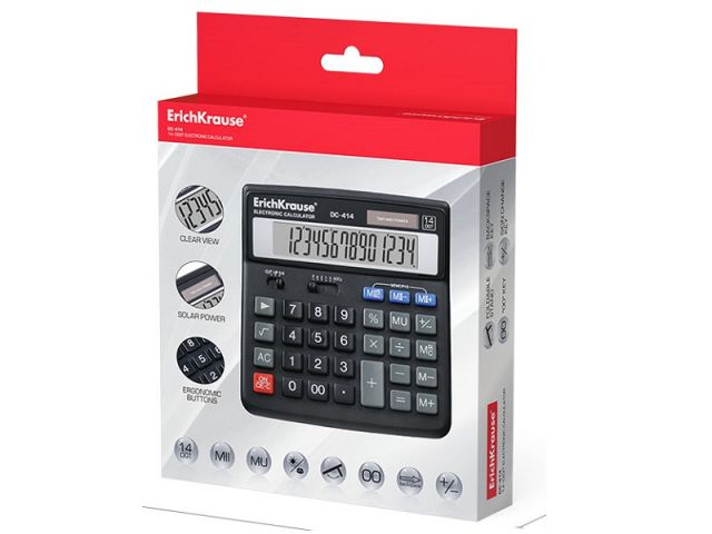 EK CALCULADORA SOBREMESA DC-414 40414 14 DÍGITOS