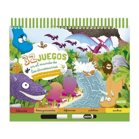32 JUEGOS EN EL MUNDO DE LOS DINOSAURIOS (AUZOU)