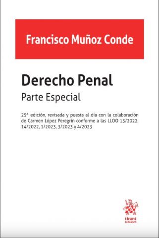 DERECHO PENAL. PARTE ESPECIAL ED. 2023 (TIRANT)