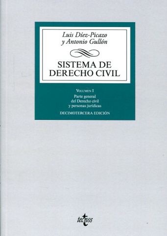 SISTEMA DE DERECHO CIVIL VOL.I PARTE GENERAL 2016