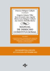 MANUAL DE DERECHO CONSTITUCIONAL VOL. I ED. 2022 (TECNOS)