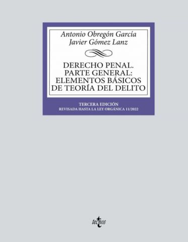 DERECHO PENAL. PARTE GENERAL ED. 2023 (TECNOS)