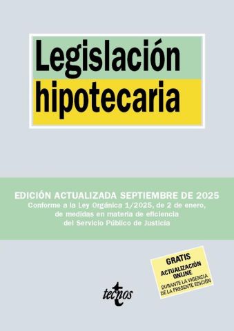 LEGISLACIÓN HIPOTECARIA ED. 2025 (TECNOS)