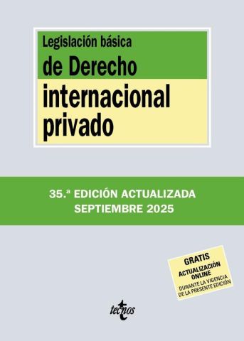 LEGISLACIÓN BÀSICA DE DERECHO INTERNACIONAL PRIVADO ED. 2024 (TECNOS)