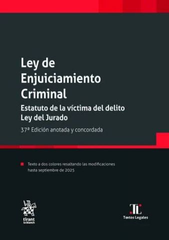 LEY DE ENJUICIAMIENTO CRIMINAL ED. 2025 (TIRANT)