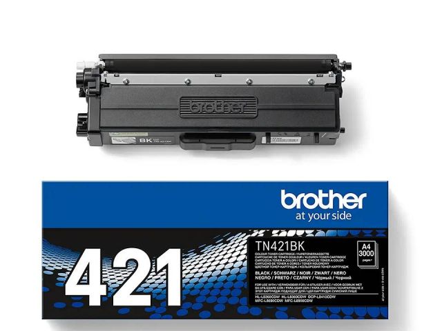 BROTHER LASER COLOR TONER NEGRO TN421BK ORIGINAL