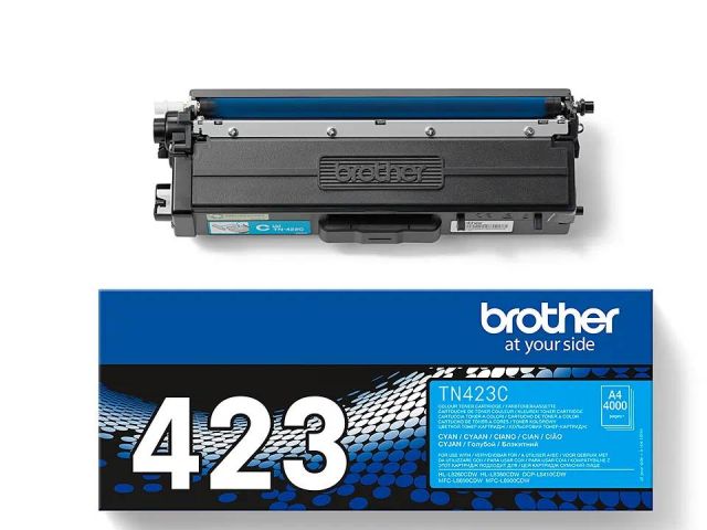 BROTHER LASER COLOR TONER CYAN TN423C ORIGINAL