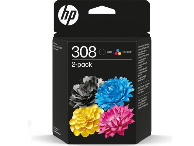 HP INKJET Nº 308 negro+308 color 6L6S6UE ORIGINAL