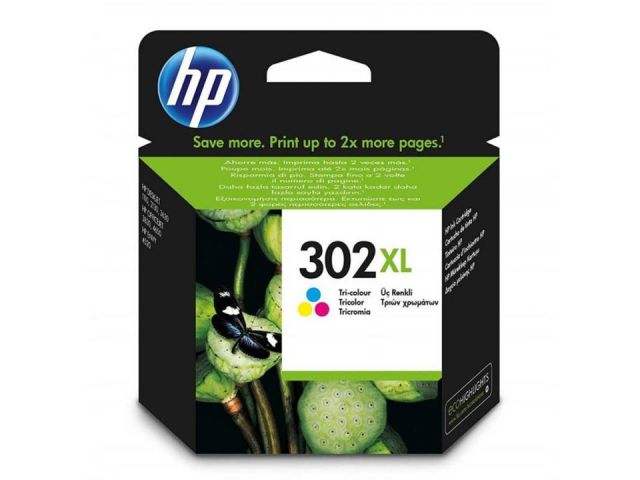 HP INKJET Nº 302XL Tricolor F6U67AE ORIGINAL