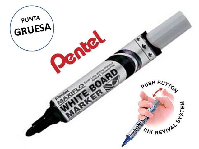 PENTEL MARCAD. PIZARRA MAXIFLO PUNTA GRUESA NEGRO