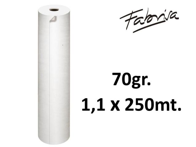 BOBINA PAPEL KRAFT BLANCO 110CM 70gr. 250mt