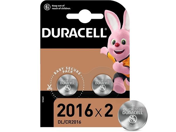 PILAS BOTON LITIO DURACELL CR2016 3V BLISTER 2 UD