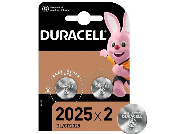 PILAS BOTON LITIO DURACELL CR2025 3V BLISTER 2 UD