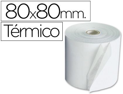 PAQ. 8 ROLLOS PAPEL TERMICO 80mm x 80mm  SIN BIESF