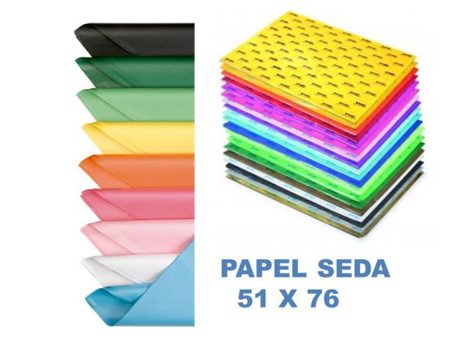 P.25 HOJAS PAPEL SEDA  51 x 76  ROJO 11129