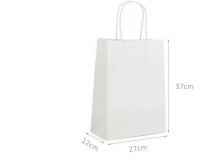 SNM PAQ.25 BOLSAS PAPEL M 27x37+12  BLANCA ASA RIZ