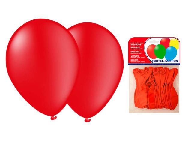 PAQ. 20 GLOBOS HINCHABLES  ROJO  PASTEL