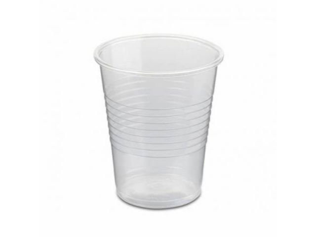 PAQ. 100 VASOS PLASTICO TRANSPARENTE 220 CC