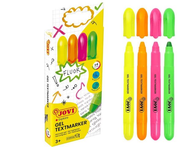 MARCADOR GEL JOVI NEÓN 4 COLORES 1810
