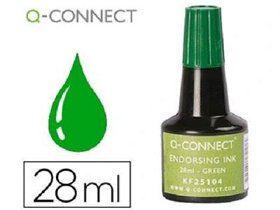 Q-CONNECT  FRASCO TINTA SELLAR 28 ML VERDE S/M