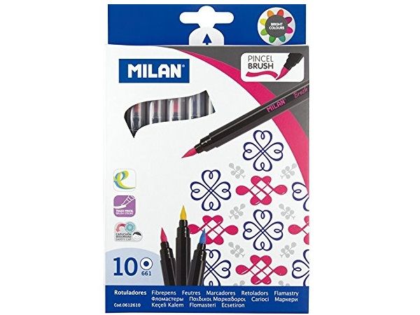 MILAN CJ.10 ROTULADORES PUNTA PINCEL 612610