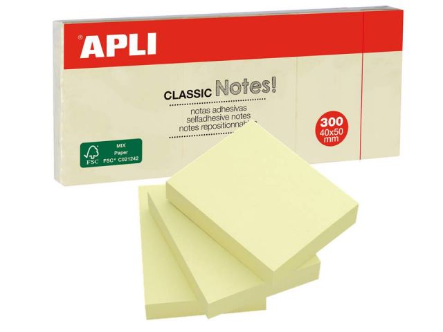 APLI P.3 BLOC NOTAS REPOSICIONABLES 40x50 AMARILLO