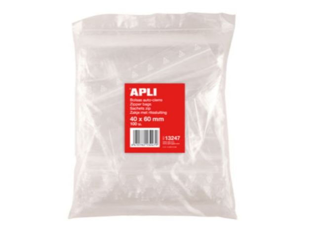 APLI PAQ.100 BOLSAS AUTOCIERRE 40 x 60 mm 13247