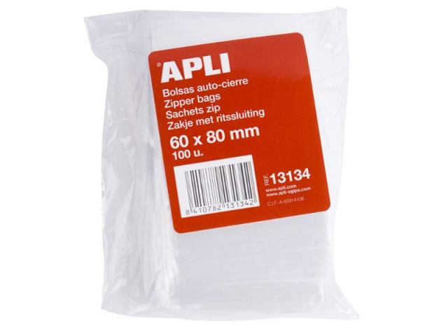 APLI PAQ.100 BOLSAS AUTOCIERRE 60 x 80 mm 13134