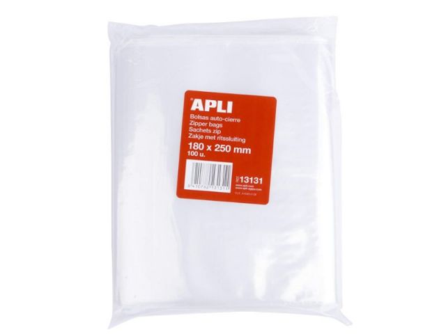 APLI PAQ.100 BOLSAS AUTOCIERRE 180 x 250 mm 13131