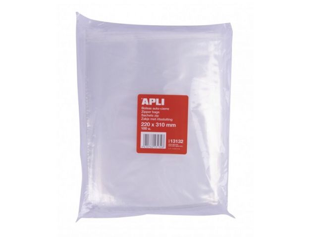 APLI PAQ.100 BOLSAS AUTOCIERRE 220 x 310 mm 13132