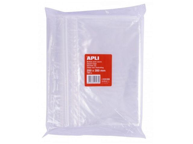 APLI PAQ.100 BOLSAS AUTOCIERRE 250 x 350 mm 13133