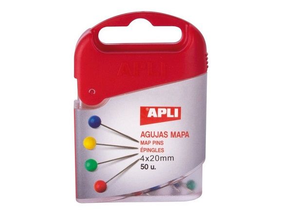 APLI CJ.50 AGUJAS SEÑALIZACIÓN COLORES SURTIDOS 