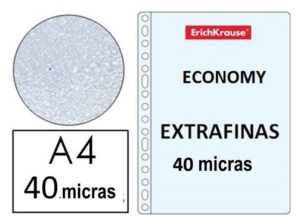 EK P.100 FUNDAS MULTITALADRO A4 ECONOMIC 40MC