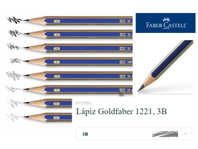 LÁPIZ GRAFITO GOLDFABER 1221 3B   112503