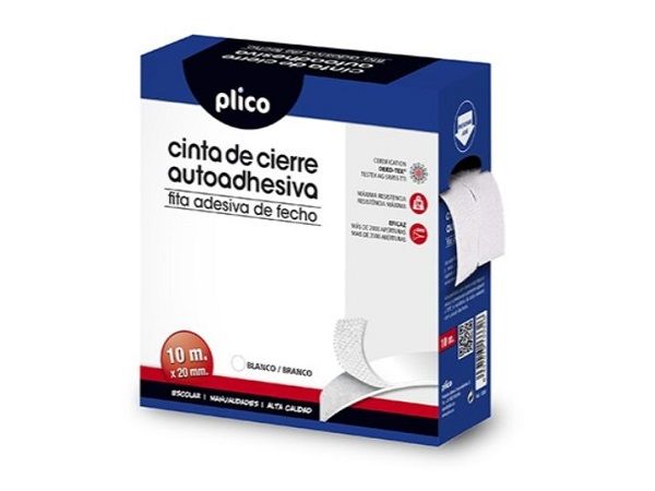 PLICO VELCRO CINTA CIERRE  20mm X 10m BLANCA 13330