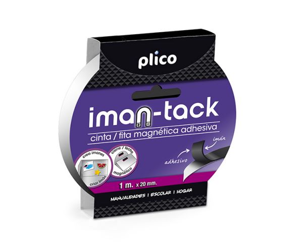 PLICO CINTA ADHESIVA IMAN TACK  20mm X 1m