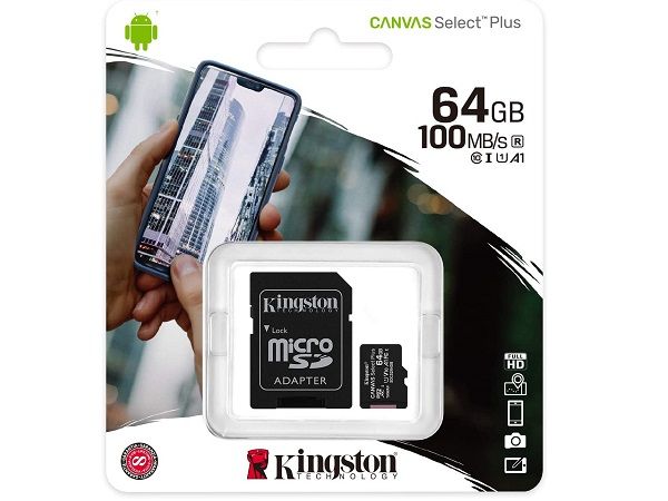 KINGSTON MICRO SDHC 64GB + ADAPTADOR CLASE 10