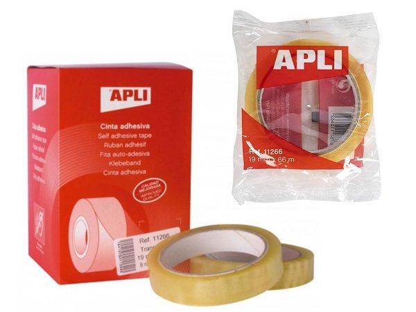 (CJ.8) APLI CINTA ADHESIVA TRANSPARENTE 19mmx66mt