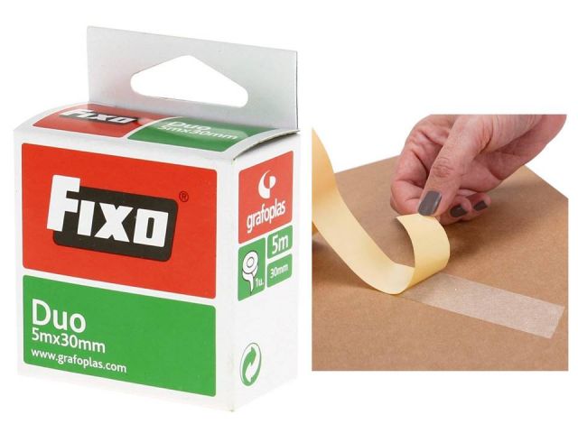 FIXO DUO CINTA ADHESIVA DOBLE CARA 30mmx5mt.756006