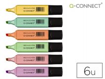  Q CONNECT ESTUCHE 6 MARCADOR FLUORESECENTE PASTEL