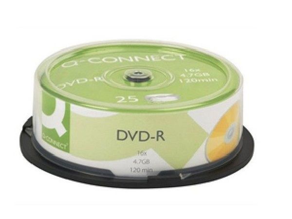 BOBINA 25 DVD-R 4,7GB 120M 16X  Q.CONNECT KF00255