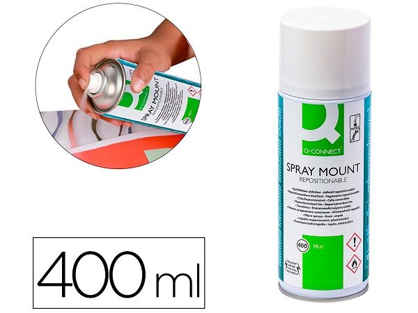 Q-CONNECT SPRAY ADHESVO MOUNT REPOSICIONALBE 400ML