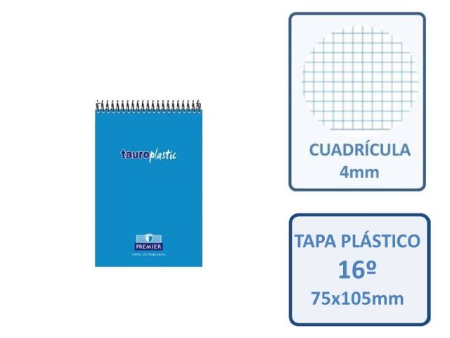 TAUROPLASTIC BLOC (75 x105 mm) 16º A7 CUADRO 4X4 80H